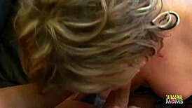 Dirty Blonde MILF's Face Fucked And Cunt Creampied!
