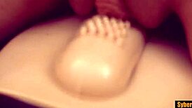 Riley jensen rides the sybian hard since no cock was available