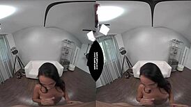 Super hot brunette gets fucked in casting