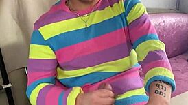 Joshua Lewis masturbates big cock with dirty talk.