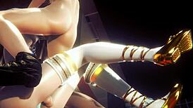 I saw Allan the femboy giv blowjob and get anal lockd in yaoi cosplay