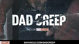 huge stepdad fucks teen stepson bareback!