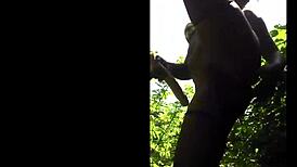 Flexible Legs Outdoor Ebony Pussy Fuck