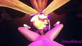 i love this league of legends hentai with ahri star guardian getting hard sex lol