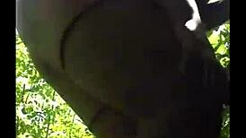 Flexible Legs Outdoor Ebony Pussy Fuck