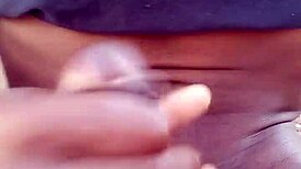 i stroke my big black cock outdoors moaning loudly