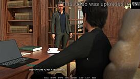 Rock star gameplay part 5 with brunette hentai babe deepthroating and masturbating