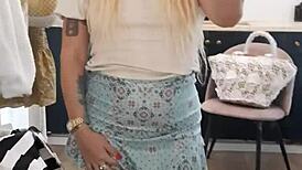 alina takes a shower