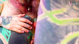 Anal Queen Anuskatzz Dominates Australian Tattooed Slut with Monster Cock in Europe