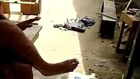 Congolese Big Ass Hooker Licks Fat Black Cock Slowly in Close-Up