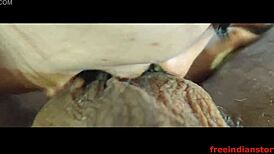 the indian girlfriend gives a hot blowjob, taking cum in her mouth while talking dirty in hindi, group fun.