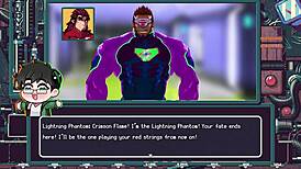 Superhero turns into cumdump in Blue Lightning yaoi hentai series