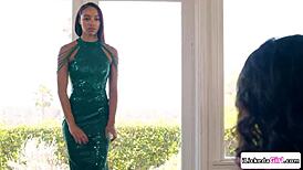 Ebony model and milf coach getting wild with scissoring and muff diving 😈