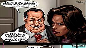 Black Council Woman Fucked by Monster Cock Boss in Office