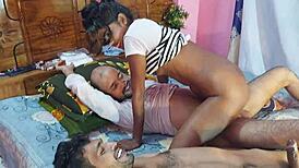 hanif pk and sumona ask, can you handle two huge cocks in your first double penetration?