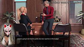 jessica oneil's hard news: office milf in 3d game