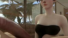 tracer fucks the guy hard with blowjob and handjob