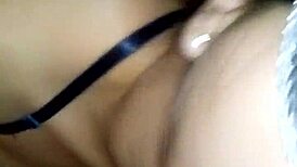 Wife in mask uses toys for masturbation