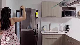 Beautiful Indian Teen Orgasms with Dildo While Dancing to Ringa Ringa