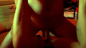 Teen brunette couple engages in afterparty blowjob and fucking.