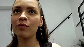 Colombian Girlfriend Takes Intense Facial