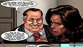 Black Council Woman Fucked by Monster Cock Boss in Office