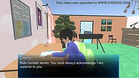 Femdom Enslaves University Cherry With Spitting Humiliation