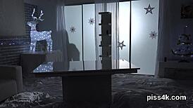 These natural lesbians are squirting wet cunts in the garage.