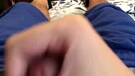 Male Jerks Off on Bed and Loses NNN Challenge