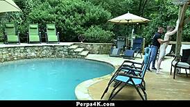 The gay security officer says, 'Twink, submit for a deep cavity search.'