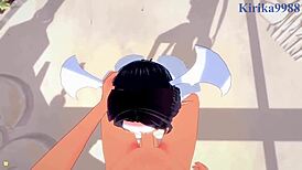 Marlene and Melodia get intense in Disgaea POV hentai, big tits bouncing.