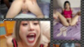 Damn! 8inch black cock dominates feminine CD in deepthroat!