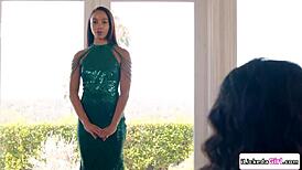 Ebony model and milf coach getting wild with scissoring and muff diving 😈