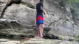 i fucked my interracial couple on a hike with big black cock...