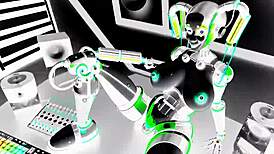Watch these robot whores party in dystopian sex machine frenzy!