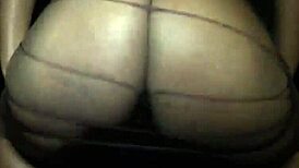 Ebony amateur strips in ghetto