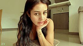 This Hot Brunette Shows Off Her Juicy Ass And Face On Web Chat