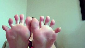 Watch Her Perfect Feet While Stroking Your Cock