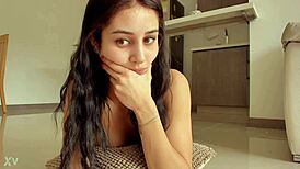 This Hot Brunette Shows Off Her Juicy Ass And Face On Web Chat