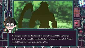 Superhero turns into cumdump in Blue Lightning yaoi hentai series