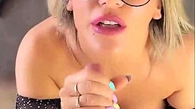 Horny blonde bangs her boyfriend's huge cock hard