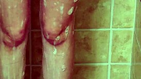 sexy brunette model took a shower interview