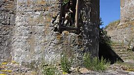 nude photography at abandoned military base on totleben island, what a wild outdoor shoot