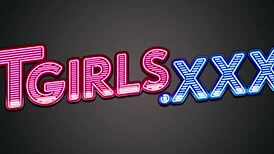 hung tgirl cutie explores solo with toys and dildo