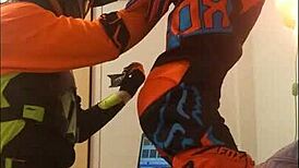 I can't beleive I got a blowjob from that motocross guy, it was so hot!