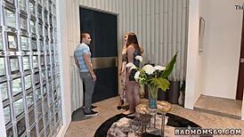 White Amateur Rough Threesome with Mother-in-Law in Taboo Arrangement