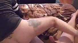 Loving It As She Sucks And Rides Big Monster Cock