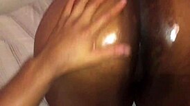 ebony pornstar gives footjob and anal eye