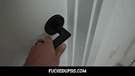 Fuckedupsis - Stepsister Lacey London Catches Stepbrother Nicky Rebel Wanking in Bathroom