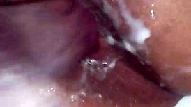 Real Cum Dripping from Ripped Clothes After Anal Masturbation